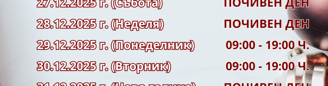 Обслужване на поръчки по време на празниците